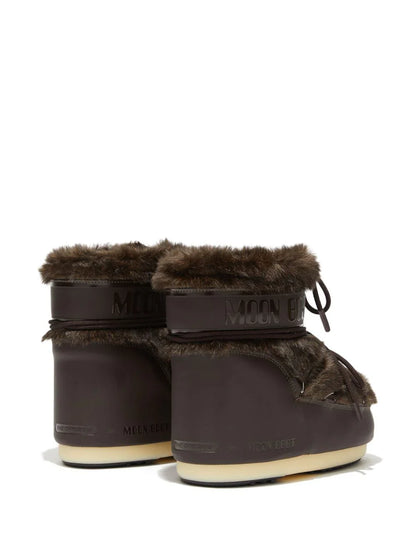MOON BOOT UNISEX Icon Low Faux Fur Boots Brown