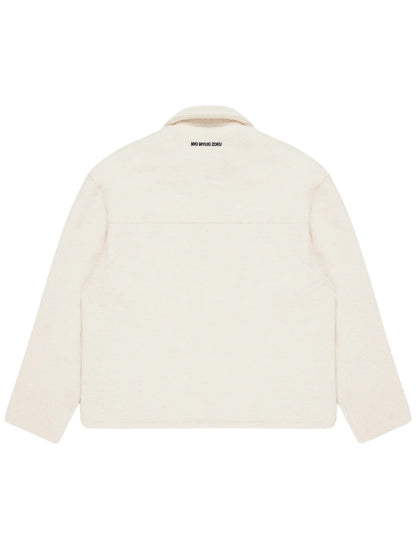MKI MIYUKI ZOKU Boucle Quarter Zip Sweatshirt Off-White