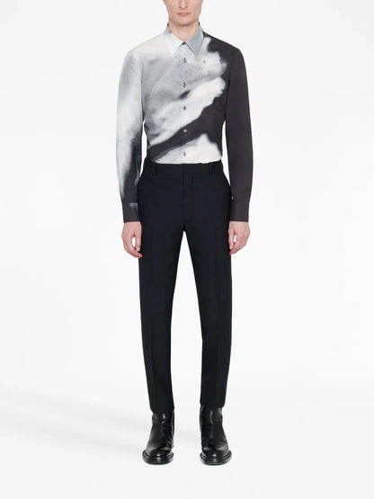 ALEXANDER MCQUEEN Tape Logo Tailored Trousers Black
