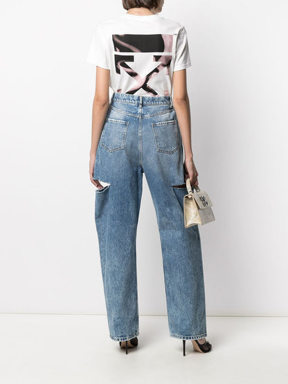 OFF-WHITE Women Arrow Liquid Melt T-Shirt White