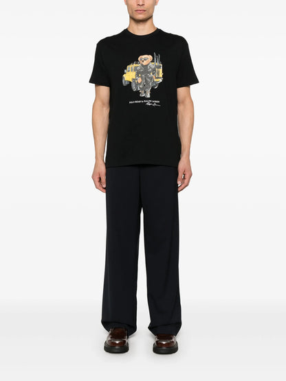 RALPH LAUREN Polo Bear Motif T-Shirt Black