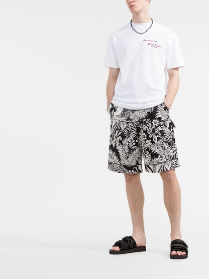PALM ANGELS Jungle Parrots Shorts Black