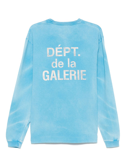 GALLERY DEPT. French Print Long Sleeve T-Shirt Cyan