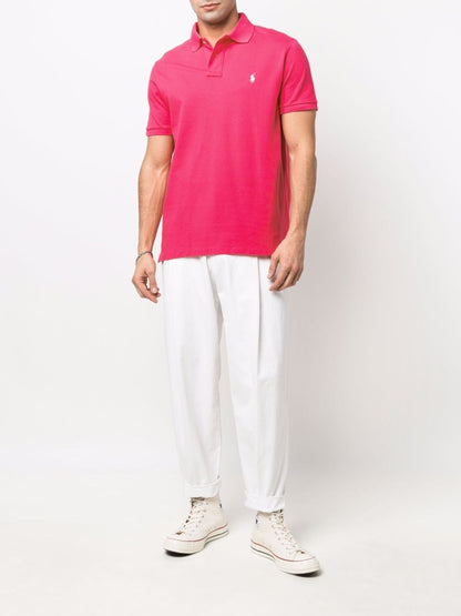 RALPH LAUREN The Iconic Mesh Logo Polo Shirt Pink