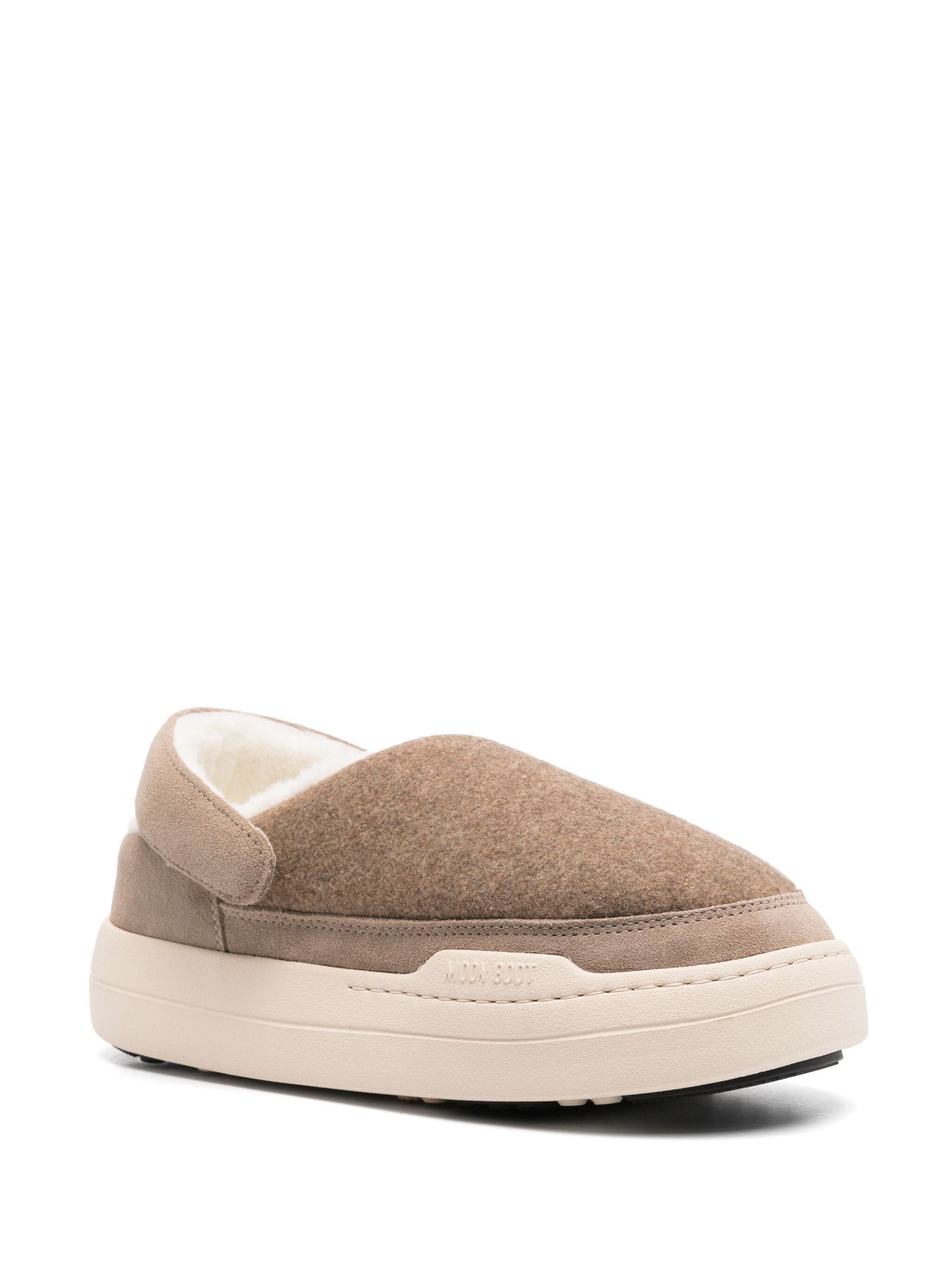 MOON BOOT Park Felt Clogs Beige
