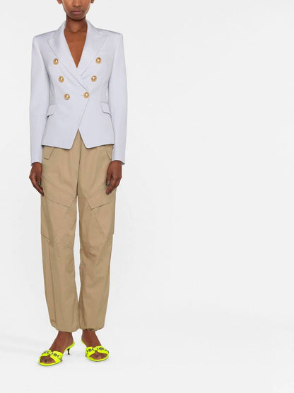 BALMAIN WOMEN 6 Button Blazer Light Grey