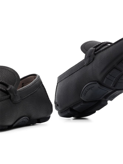 SALVATORE FERRAGAMO Gancini Driver Shoes Black