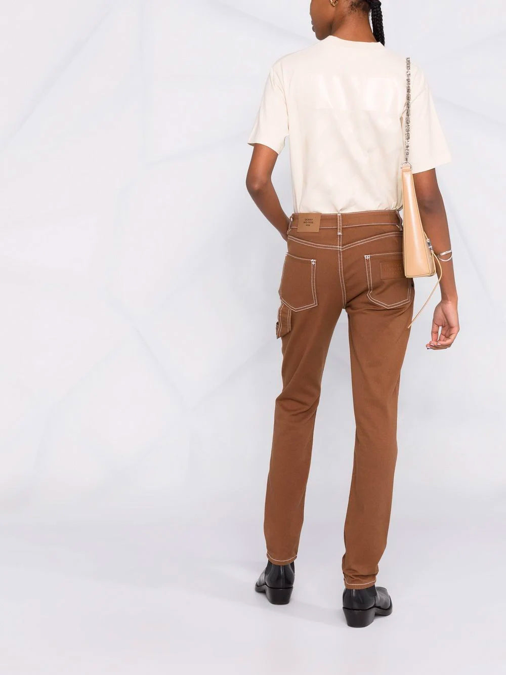 OFF-WHITE WOMEN Diag Regular T-Shirt Beige