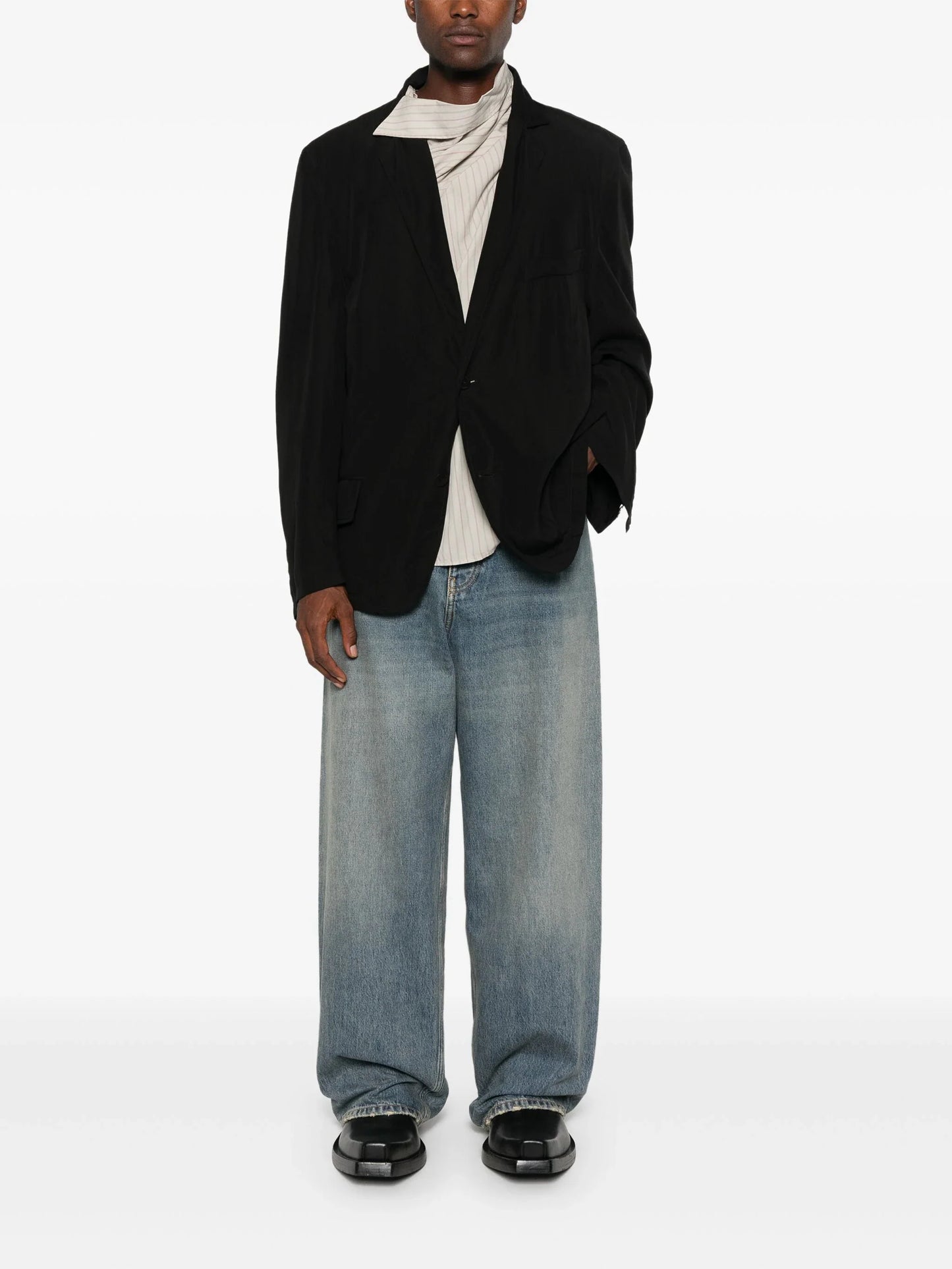 BALENCIAGA Single-Breasted Blazer Black