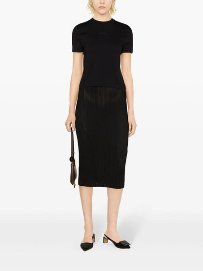 JACQUEMUS WOMEN Le T-Shirt Gros Grain Black