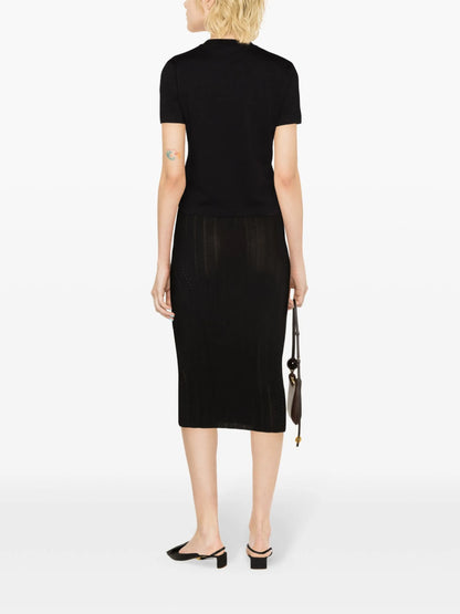 JACQUEMUS WOMEN Le T-Shirt Gros Grain Black