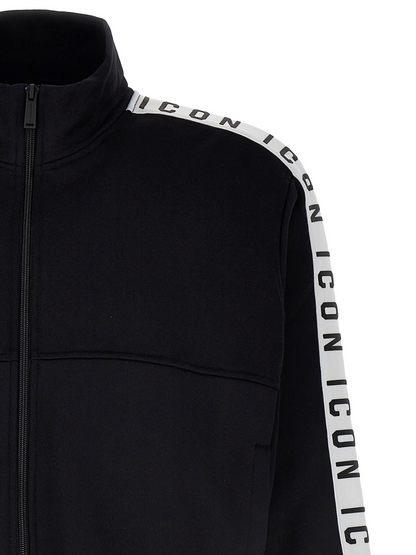 DSQUARED2 Icon Dean Sport Zipped Jacket Black/White