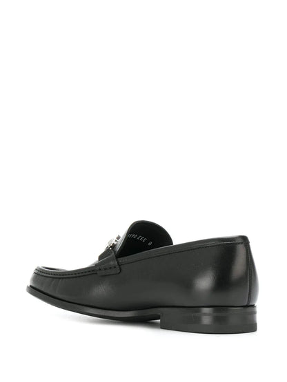 SALVATORE FERRAGAMO Gancini Leather Loafers Black