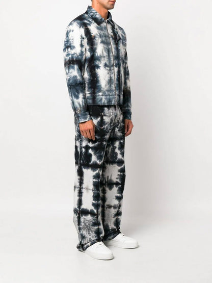 NAHMIAS Padded Zip Jacket Black Tye Dye