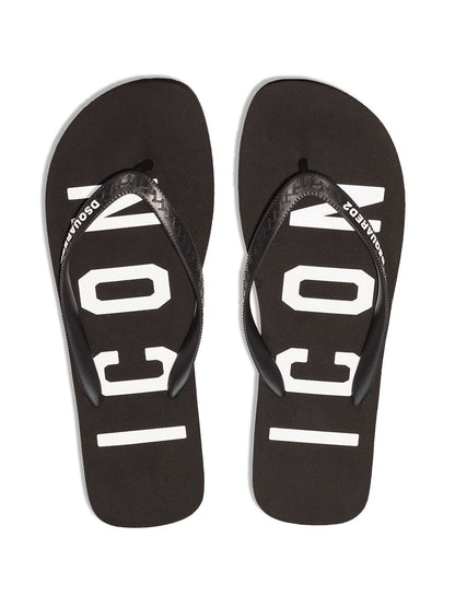 DSQUARED2 Icon Flip Flops Black