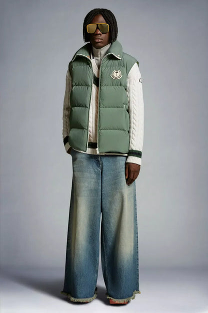 MONCLER GENIUS X 8 MONCLER PALM ANGELS Wide Leg Jeans Blue
