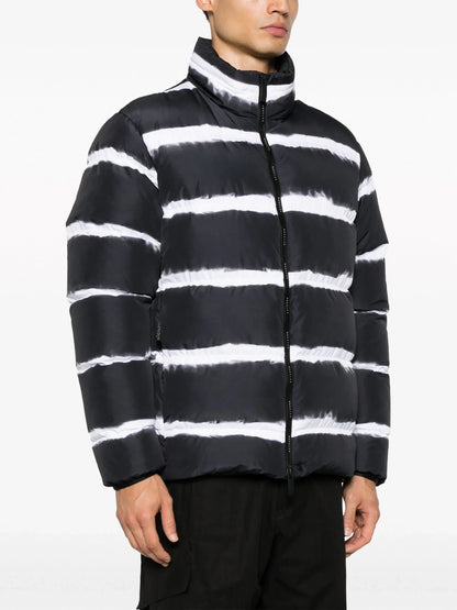MONCLER Sil Stripe Padded Down Jacket Black