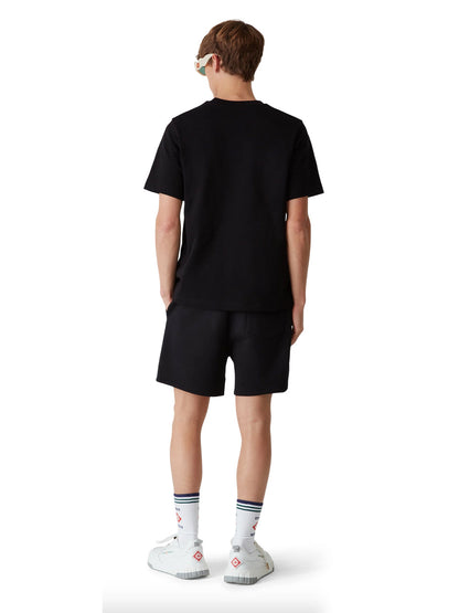 CASABLANCA Pearl Diamond CC Logo Patch T-Shirt Black