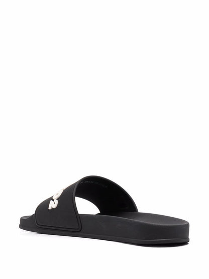 DSQUARED2 Embossed Logo Sliders Black