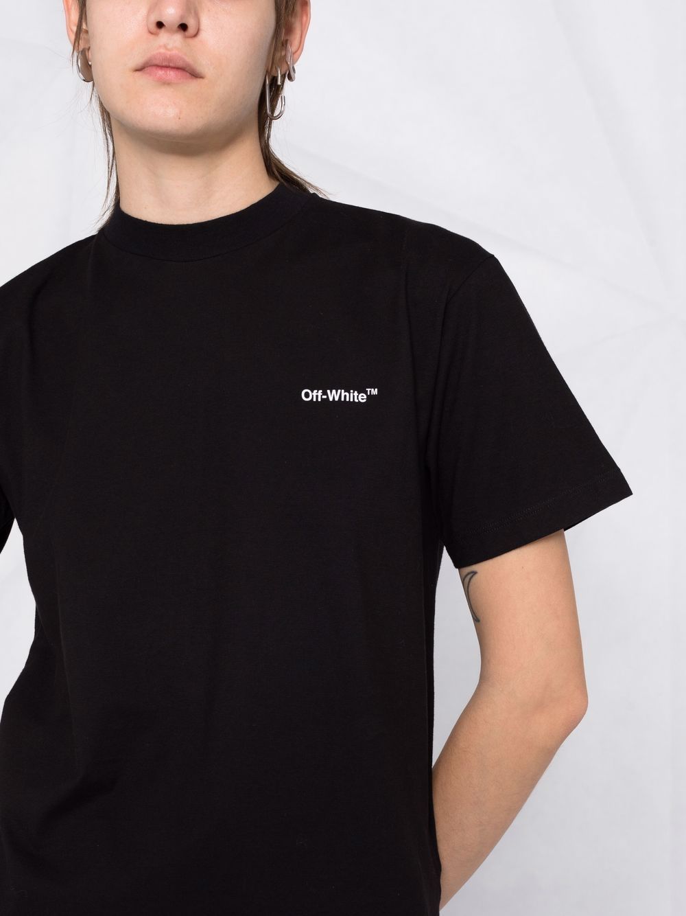 OFF-WHITE WOMEN Diag Regular T-Shirt Black