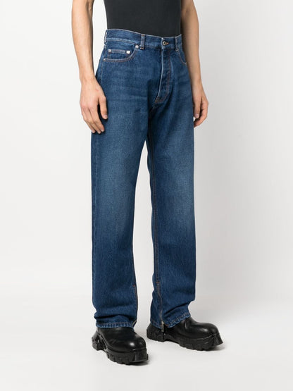 OFF-WHITE Arrows Tab Zip Detail Skate Jeans Medium Blue