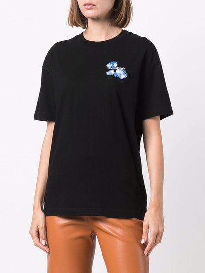 OFF-WHITE WOMEN Floral Arrows T-Shirt Black