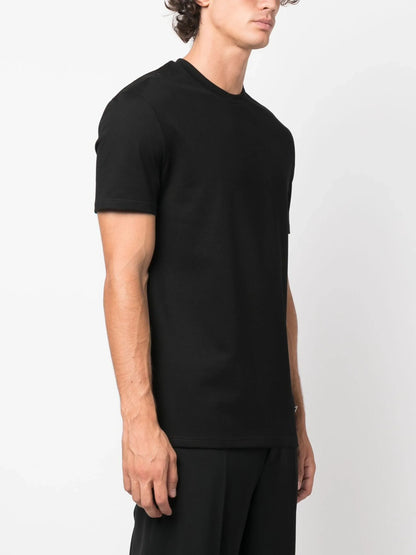JIL SANDER Logo Plaque Cotton Jersey T-Shirt Black