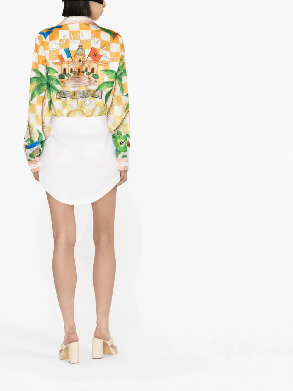 CASABLANCA WOMEN Tennis Club Silk Shirt Multi