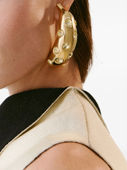 JACQUEMUS WOMEN Les Boucles Bananes Earrings Gold/Yellow