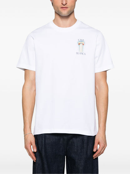 CASABLANCA La Colomne Printed T-Shirt White
