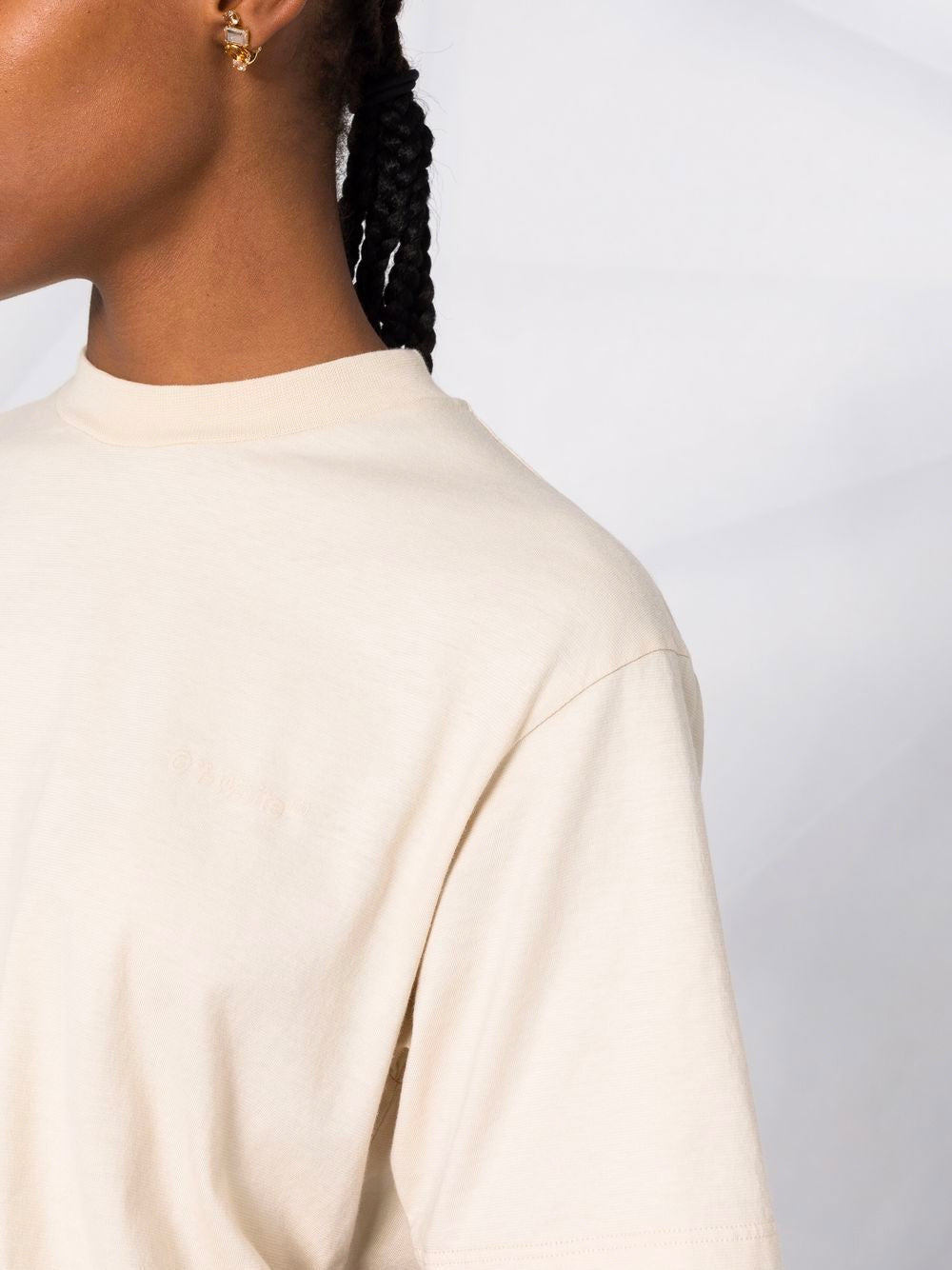 OFF-WHITE WOMEN Diag Regular T-Shirt Beige