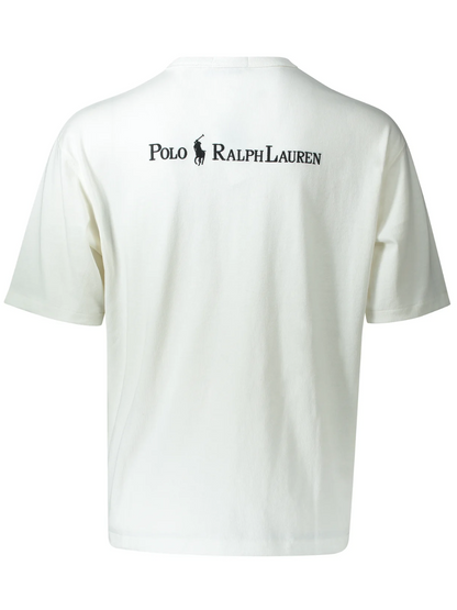 RALPH LAUREN Classic Short Sleeve T-Shirt Beige White
