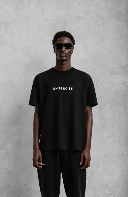 WHITE NOISE Classic Logotype T-shirt Black
