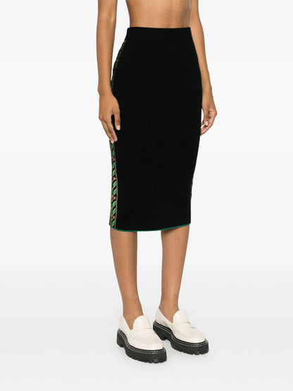 CASABLANCA WOMEN Embroidered Laurel Skirt Black