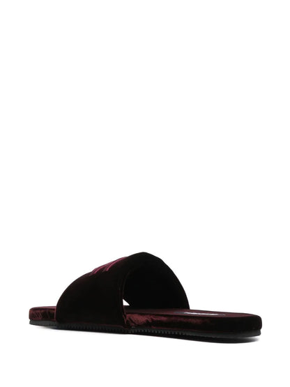 TOM FORD Velvet Harrison Slippers Wine