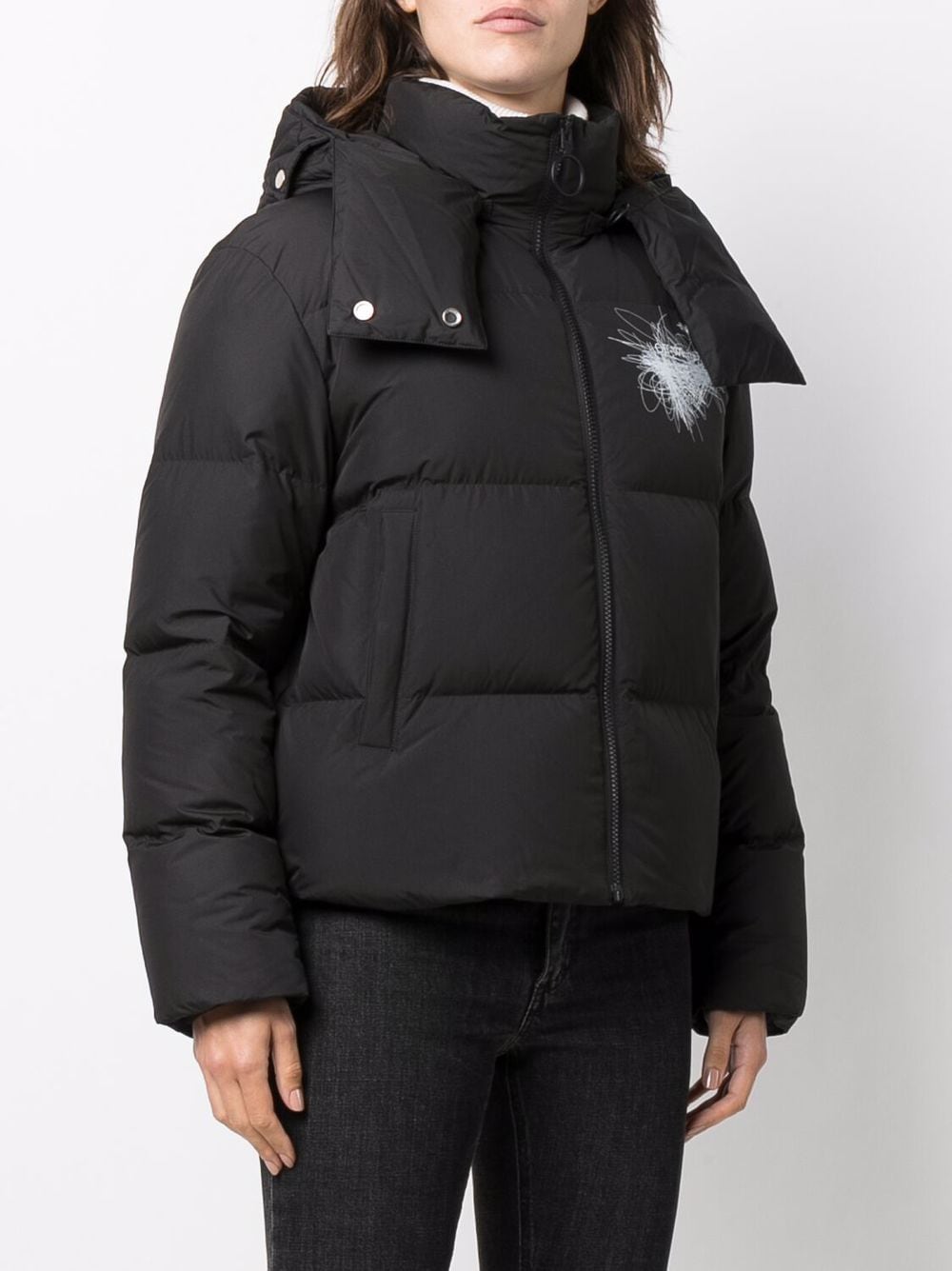 OFF-WHITE WOMEN Pen Arrows Puffer Jacket Black