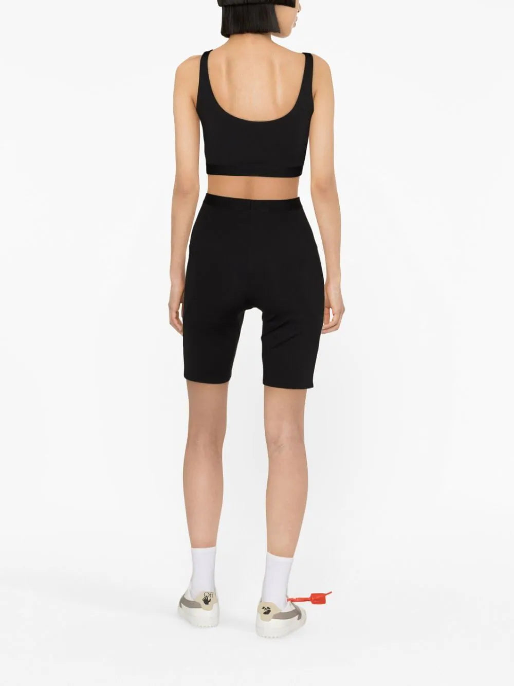 OFF-WHITE WOMEN Logo Band Bra Black White