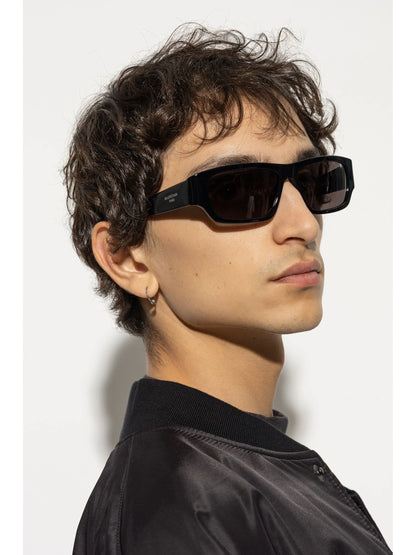 BALENCIAGA Printed Rectangle-Frame Sunglasses Black