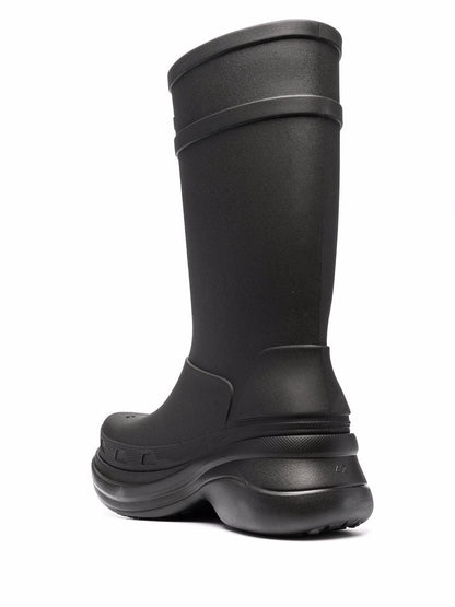 BALENCIAGA Crocs Chunky Rain Boot Black