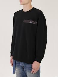 Marcelo Burlon Braille Tape Pocket Sweatshirt Black