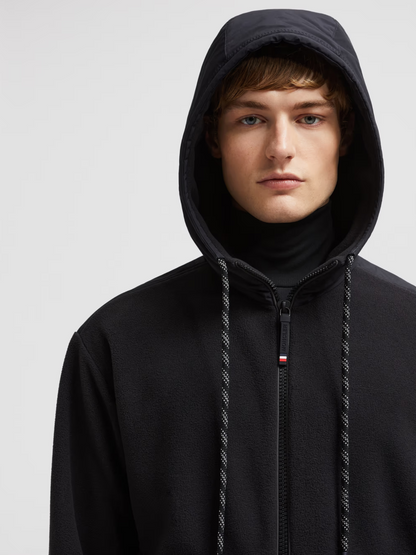 MONCLER GRENOBLE Zip Up Hoodie Black