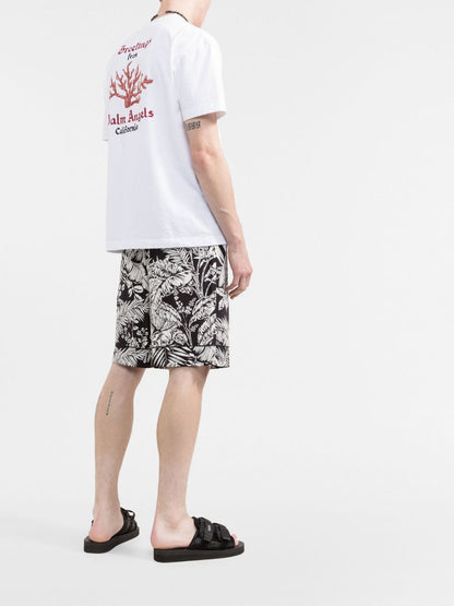 PALM ANGELS Jungle Parrots Shorts Black
