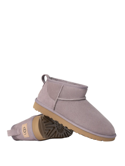 UGG WOMEN Classic Ultra Mini Boots Suede Slippers Plum