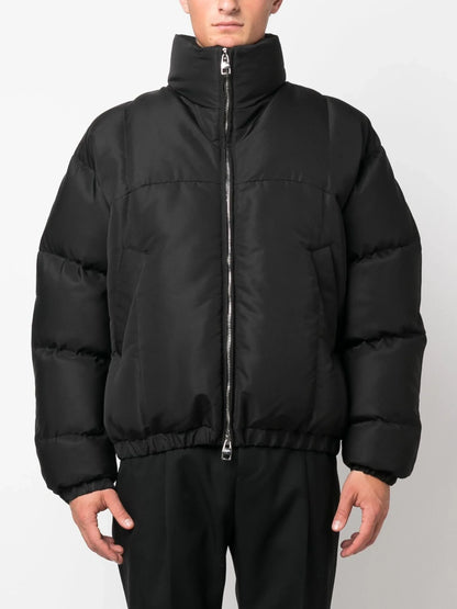 ALEXANDER MCQUEEN Funnel Neck Padded Jacket Black