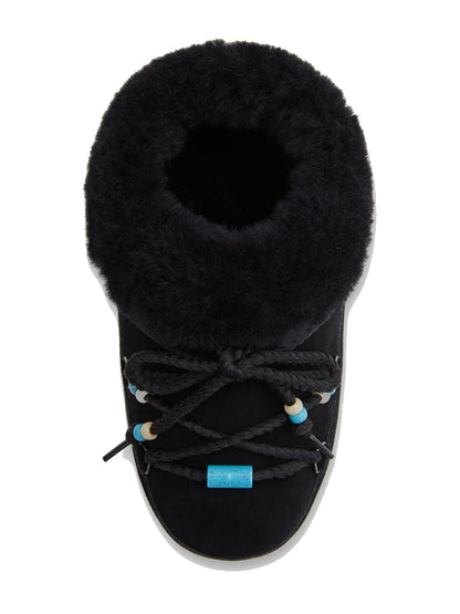 MOON BOOT Suede Beads Mules Black