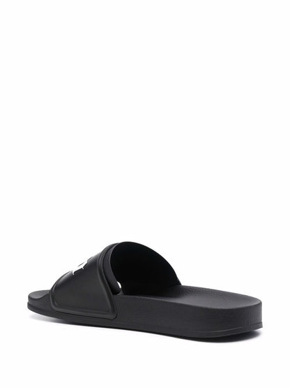 PALM ANGELS Pool Slider Black/White