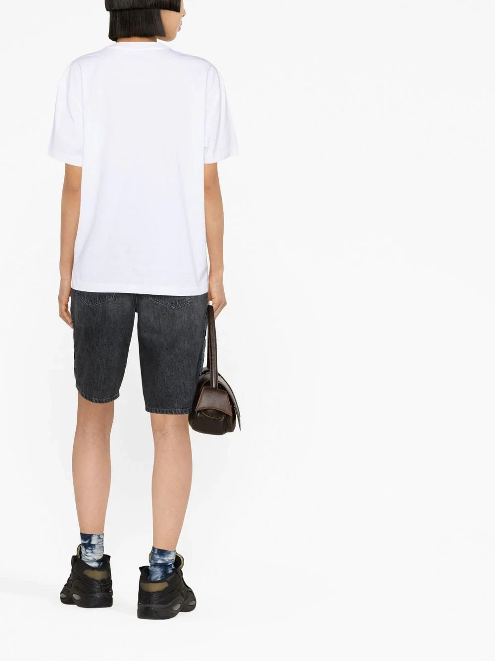 OFF-WHITE WOMEN 70s Type Logo Casual Tee White/Blue