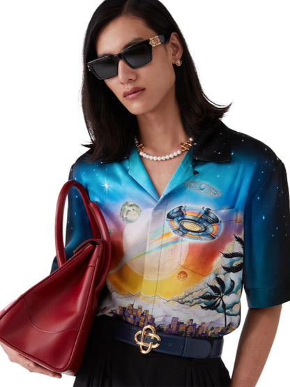 CASABLANCA Short Sleeve Cuban Collar Shirt La Premonition
