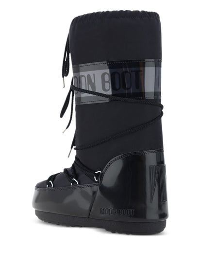 MOON BOOT Icon Glance Satin Boots Black