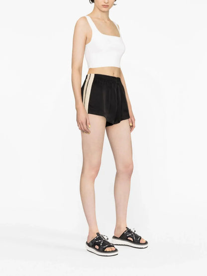 PALM ANGELS WOMEN Sporty Chic Short Shorts Black